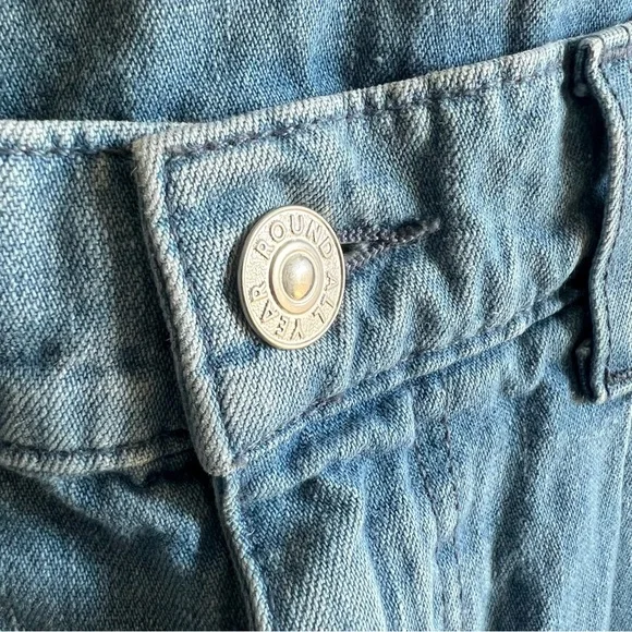 Ayr "The Hooky" High Rise Pleated Cotton/Hemp Size 28 Light Blue - Picture 4 of 15